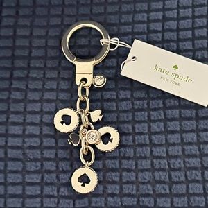 Kate Spade Spot The Spade Silver Keychain